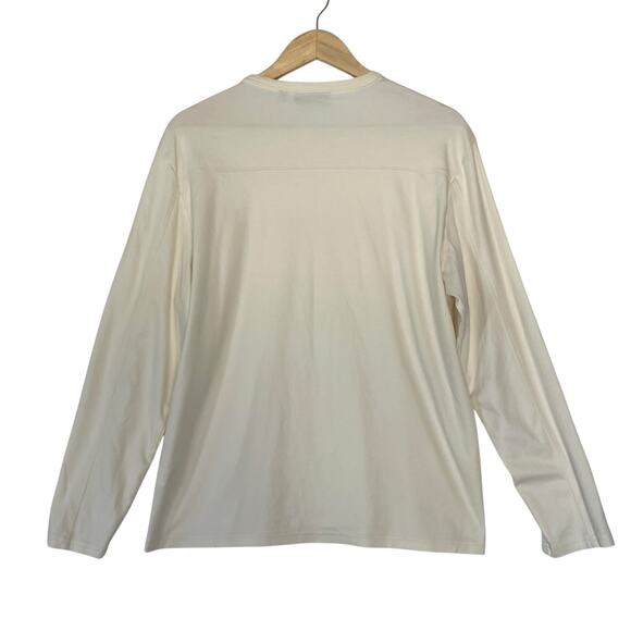 Murano Liquid Luxury Slim Fit Mens T Shirt Long Sleeve Crewneck Cotton Size XL - Picture 1 of 7